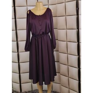 Vintage Purple Midi Dress